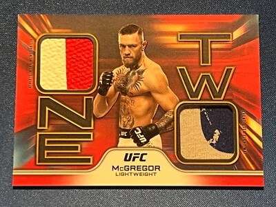 5/8 Conor McGregor 2020 Topps UFC Knockout UFC 202 Fight Used One Two Combo - Image 1 of 2