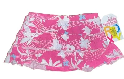 Niñas 12 Meses ROXY Teenie Wahine Rosa y Blanco Falda Hawaiana.  ¡NUEVO CON ETIQUETAS! Foto 1 de 2