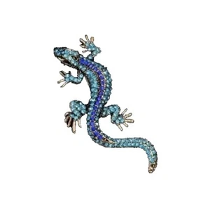 Broche prendedor Gecko Salamandra Lagarto Joyería de Moda Envío RÁPIDO EE. UU. Stock Verde azulado - Imagen 1 de 5