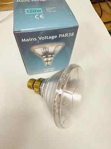 Crompton Mains Voltage PAR38 120w bulb Front Glass ES-E27 240V Clear Spot - Picture 1 of 10