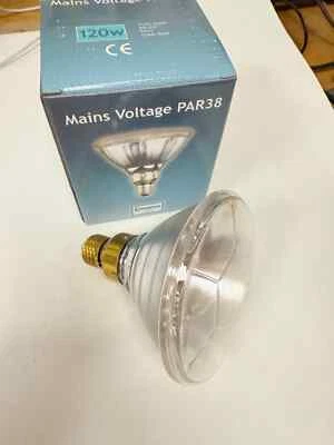 Crompton Mains Voltage PAR38 120w bulb Front Glass ES-E27 240V Clear Spot - Image 1 of 4