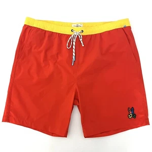 Psycho Bunny Men's Bonfire Orange Swim Trunks with Inner Brief Size XXL - Bild 1 von 8