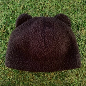 Puffin Gear Black Teddy Bear Rare Warm Winter Baby Hat Boys Girls Ears Polartec - Picture 1 of 2