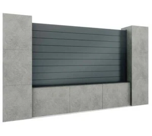 Aluminium Sichtschutzzaun Gartenzaun Zaun Lamellenzaun Anthrazit Set 1200x1800mm - Bild 1 von 5