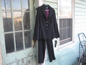 Levine Classics Womens Navy Blue 3 Piece Suit Set (Blazer, Pants, Skirt) Size 14 - Picture 1 of 16
