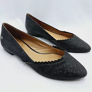 Ballerine Jack Rogers taglia 7 nere Caroline glitter bordi smerlati punta a punta - Foto 1 di 9