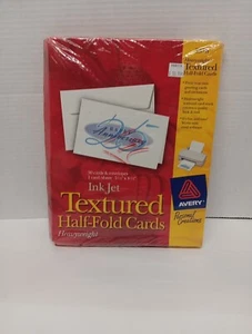 Avery 3378 Textured Half-Fold Cards Ink Jet 5.5" x 8.5" Brand New Factory Sealed - Picture 1 of 15