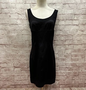 DVF Diane Von Furstenberg Sleeveless Mini Slip Dress Black Silk Crepe Stretch 2 - Picture 1 of 7