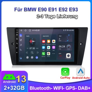 Autoradio Für BMW E90 E91 E92 E93 Carplay Android 13 GPS NAVI DAB+ SWC RDS 2+64G - Bild 1 von 12
