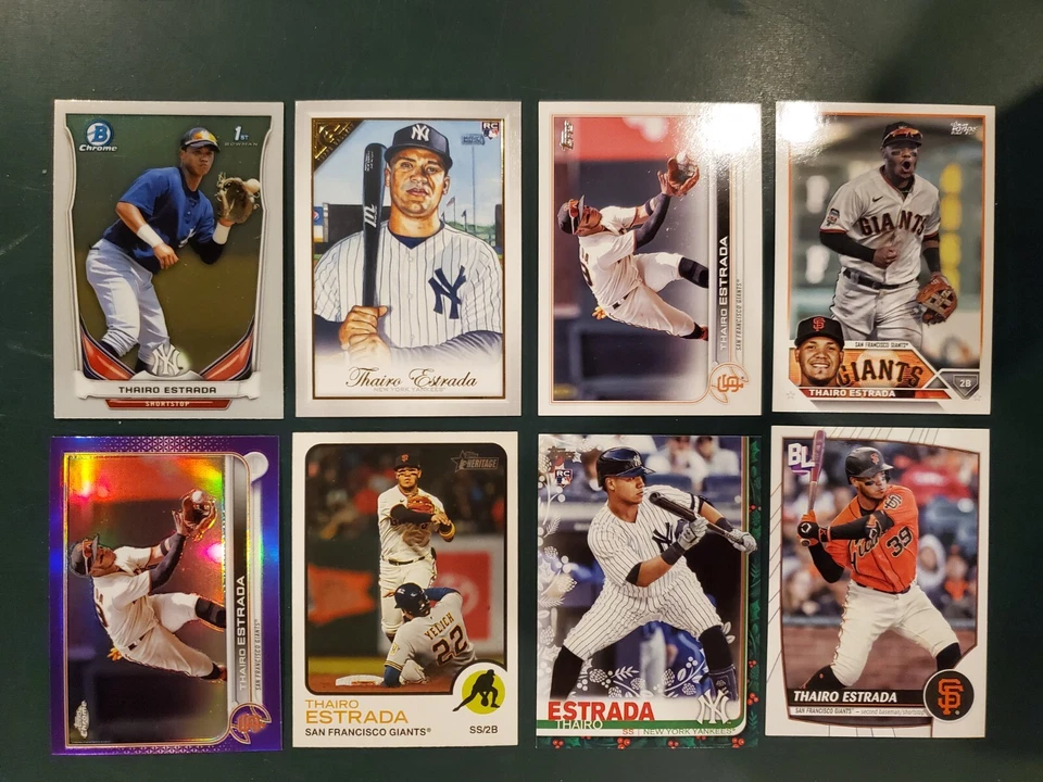 THAIRO ESTRADA - Lot of (8) DIFFERENT CARDS - Topps 2014-2023 YANKEES GIANTS - Image 1 of 1