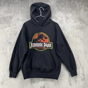 Universal Studios Jurassic Park Hoodie Mens Small Black Movie Kangaroo Pocket - Picture 1 of 12