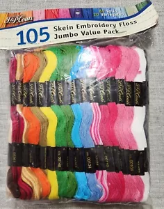 New J. & P. Coats Embroidery Floss Jumbo Value Pack - 105 Skeins - Picture 1 of 2