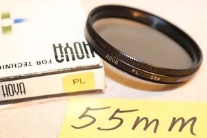 NEW Vtg HOYA 55mm PL POLARIZER FILTER Japan 55mm PL-Linear Polarizer f/SLR Film - Picture 1 of 14