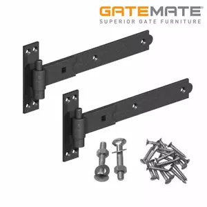 Straight Hook and Band Gate Hinges Gatemate 10 - 36 Inch Various Finishes - Picture 1 of 3