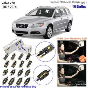 16 Bulbs Deluxe Interior LED Light Kit White Dome Light For 2007-2017 Volvo V70 - Picture 1 of 8