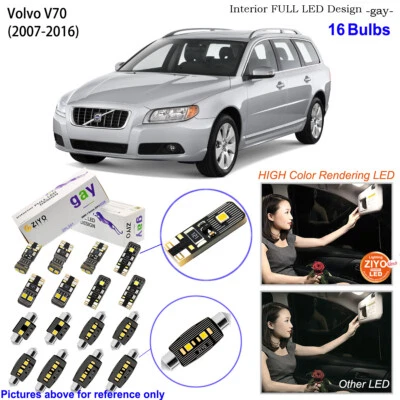 Kit de luces LED interiores de lujo de 16 bombillas luz domo blanca para Volvo V70 2007-2017 Foto 1 de 4