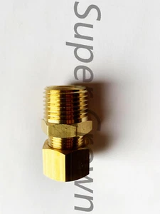 1 x Neu Messing 1/2" Innendurchmesser x 1/2" Außengewinde NPT Klemmverbinder Fitting Adapter - Bild 1 von 3
