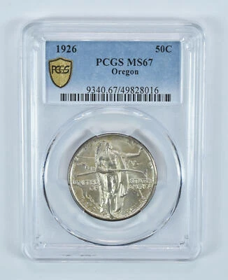 1926 Oregon Commemorative Half Dollar MS67 PCGS *9012 - Image 1 of 3