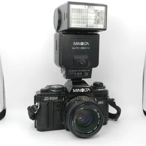 Cámara fotográfica SLR Minolta X-700 35 mm DE COLECCIÓN + Flash 360PX AUTOMÁTICO - SIN PROBAR - Imagen 1 de 14