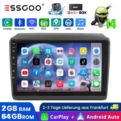 DAB CarPlay Für Fiat Ducato Citroen Jumper Android 14 2+64G Autoradio GPS BT KAM - Bild 1 von 4