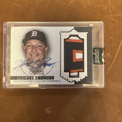 2019 Topps Dynasty Miguel Cabrera Patch Auto /5 Tigers Legend - Image 1 of 4