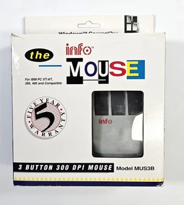Info Mouse Bola Mecánica 3 Botones - Controladores En Disquete 5.25" para IBM PC AT o XT - Imagen 1 de 4