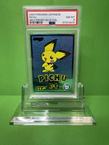 2000 Pokemon Japanese Meiji Promo Pichu Blue Foil PSA 8 - Bild 1 von 2