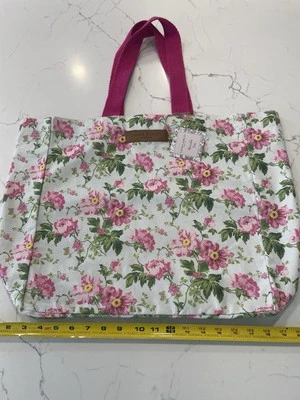 Laura Ashley Large Tote Bag Floral Pink Blue Green NWT Feminine Romantic - Image 1 of 4