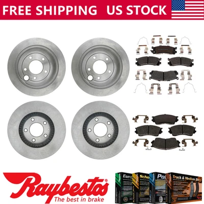 Rotores de freno delanteros traseros y pastillas de freno de cerámica para Mazda Millenia 2001-2002 Foto 1 de 4