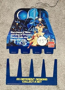 Vintage 1977 Star Wars Frozen Coca-Cola Hildebrandt Cup Store Display RARE Coke - Picture 1 of 3