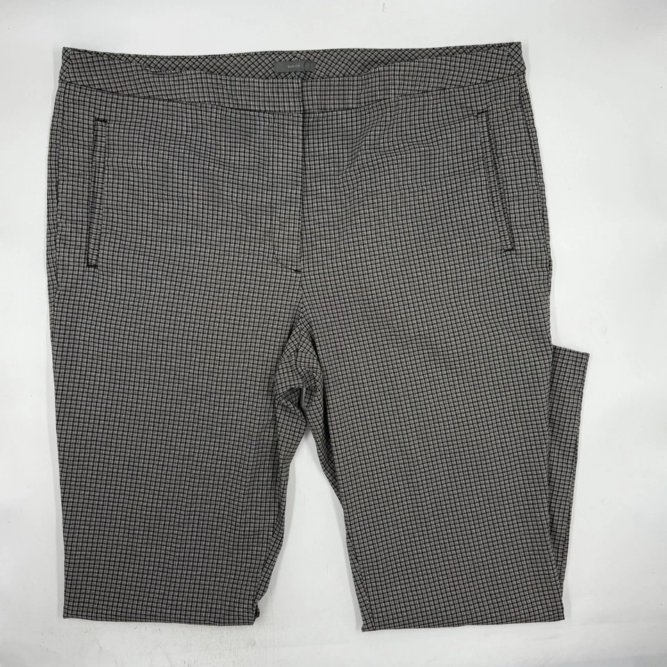 Pantalones ajustados Worthington para mujer talla 16W negros grises a cuadros elásticos oficina pierna ajustada Foto 1 de 4