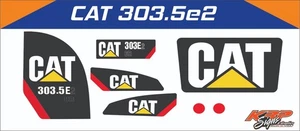 CAT 303.5 E2 GR Vinyl Decal Set CUSTOM - Picture 1 of 2