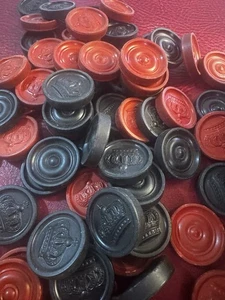 19th Century German Checkers VTG Game Pieces - Picture 1 of 9