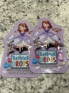 Disney Sofia The First Bathtub Drops, Has Water Coloring Drops New In Package 2 - Picture 1 of 1