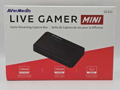AVerMedia Live Gamer Mini, 1080p 60fps Streaming Capture Box, GC311, HDMI, USB - Image 1 of 4