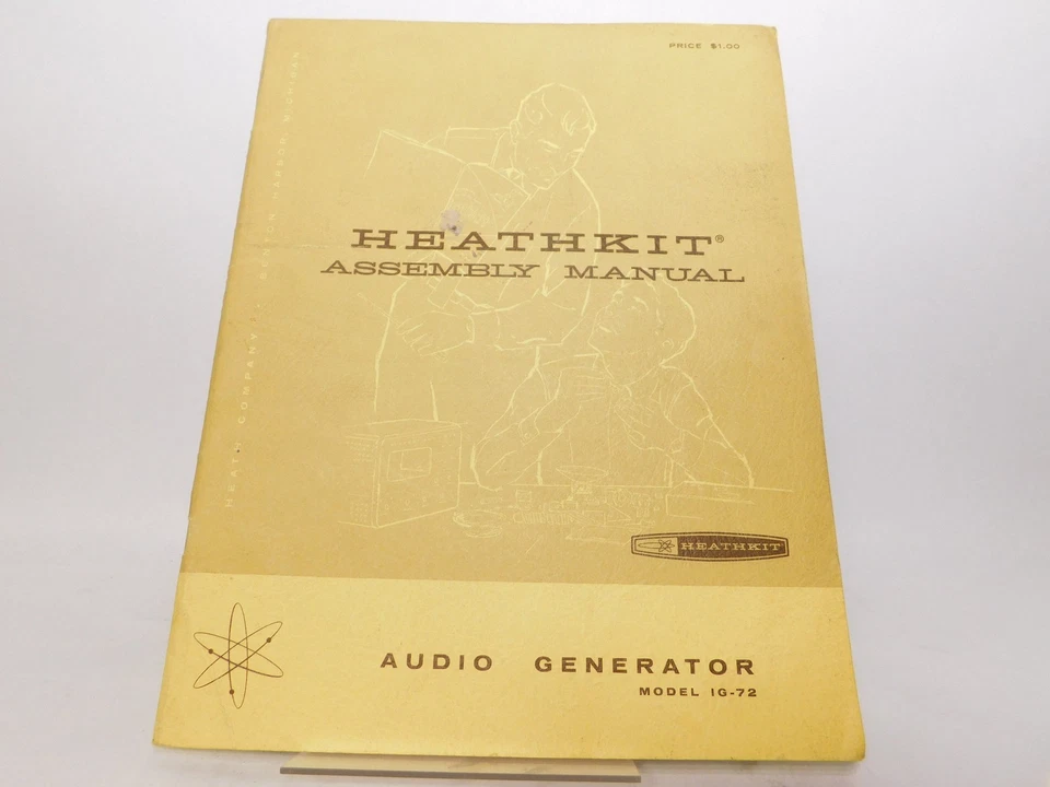 Generador de audio manual de montaje Heathkit IG-72 con esquemas (original) Foto 1 de 1