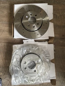 Renault Clio Cup Sport 172 182 Front Drilled Grooved Brake Discs - 280mm - Picture 1 of 2
