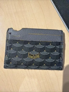 Authentische Faure Le Page 4 Kartenetui Stahlgrau Canvas Leder Geldbörse Paris 4CC - Bild 1 von 12