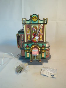 Dept 56 Hard Rock Cafe Snow Village Complete Pin & Guitar with Box C8 - Bild 1 von 12