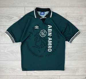 Umbro Ajax Vintage 1995/96 Away Kit Green Jersey Soccer Shirt Mens XL Size - Picture 1 of 9