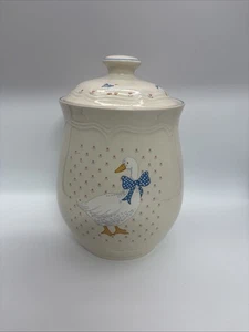 Tienshan Steinzeug Tante Rhody Ente 10" Kanister mit Deckel Vintage - Bild 1 von 8