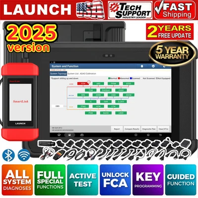 LAUNCH X431 PAD V PRO3S+ ELITE Car Diagnostic Tool J2534 Programming ECU Coding* - Image 1 of 4