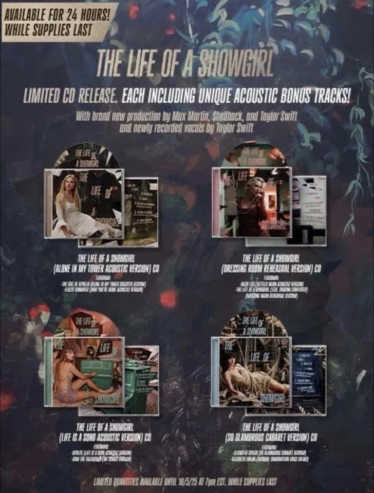 The Life Of A Show Girl Bonus Acoustic Track Limited Versions Full set of 4 - Image 1 of 1