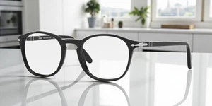 Lente de demostración cuadrada negra PERSOL PO3007V 95 50 mm para hombre - Imagen 1 de 2