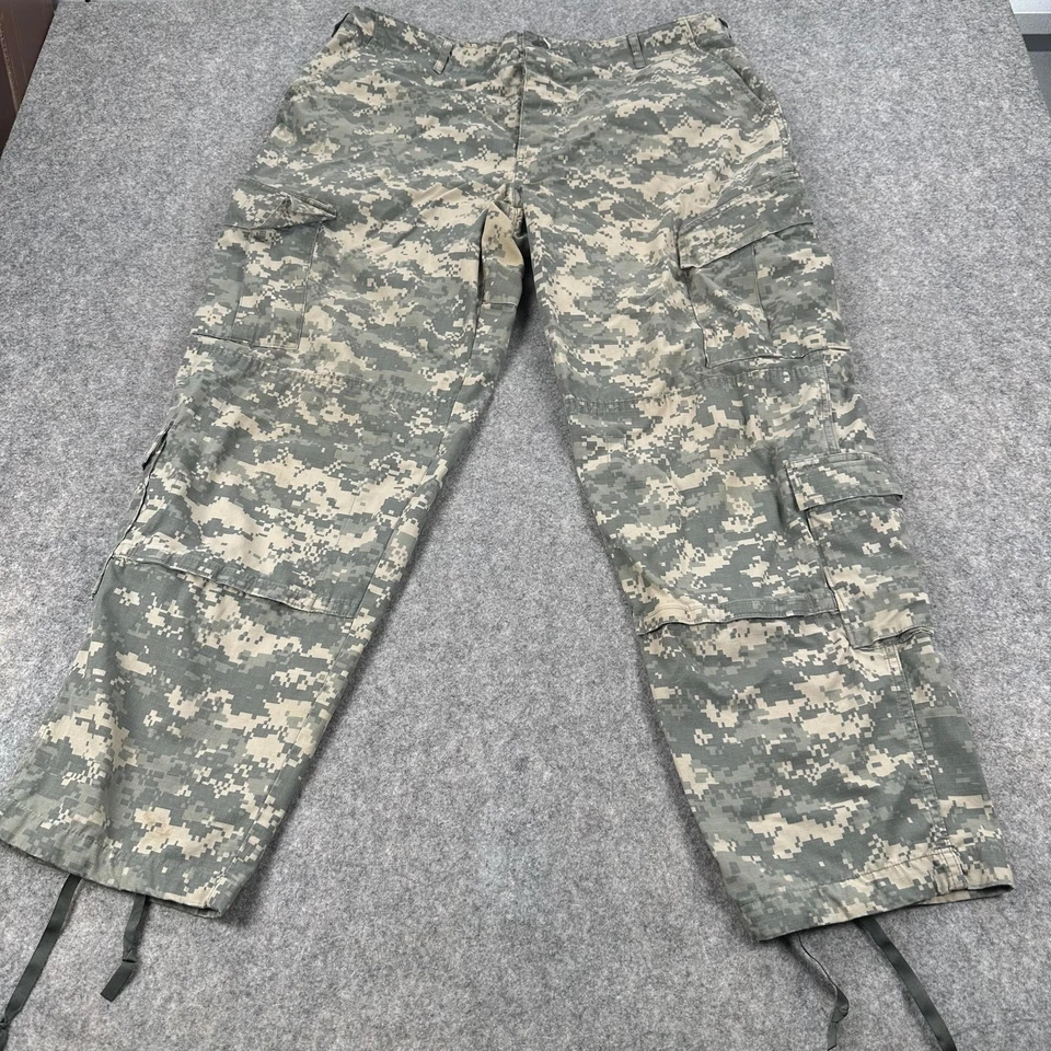 US Army ACU Combat Pants Mens Large Regular Digital Camo Cargo Insect Shield - Image 1 of 4
