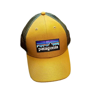 Patagonia P-6 Logo LoPro Trucker Hat Hiking Unisex Talen Gold - Picture 1 of 6