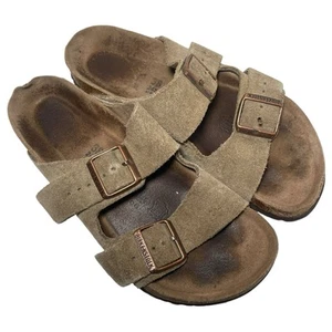 Birkenstock Arizona Soft Footbed Suede Leather Sandals Taupe Size EU 38 L7 / M5 - Picture 1 of 21