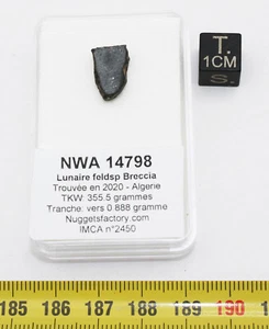 Météorite Lunaire NWA 14798 feldspathic Breccia ( Algerie - 0.88 gramme - 005**) - Picture 1 of 10