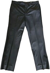 Brooks Brothers Pants Mens 42x34 Black Madison Wool Black Dress Trousers Flat