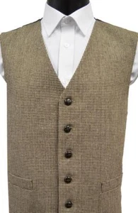 Cappotto vita in tweed classico manico in lana stile a scacchi tradizionale - marrone - Foto 1 di 1